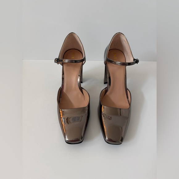 NWOT Inez Cleo Mary Jane Block Heel in Metallic, Size 9.5 - Picture 2 of 8